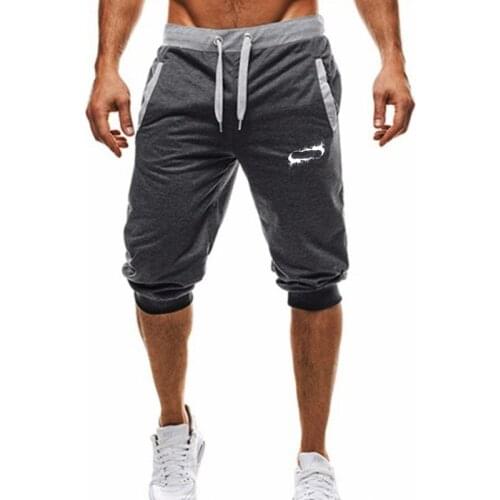 Brand new Mens shorts Run jogging sports Fitness bodybuilding Sweatpants male workout training Brand Knee Length short pant