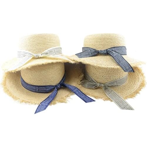 Packable UPF Straw Sunhat Women Summer Beach Wide Brim Hat Fisherman 100% Raffia Straw Sun Hat