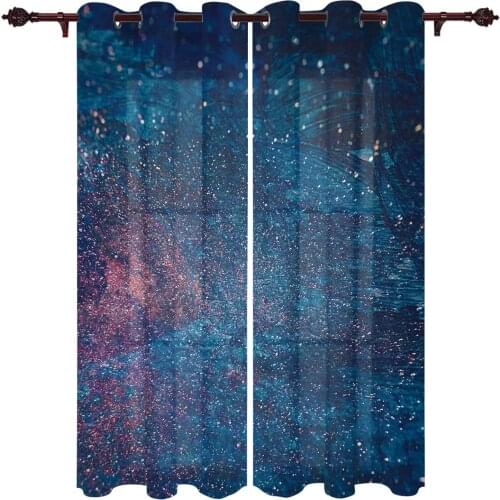 Modern Curtains Galaxy Wall Decoration For Living Room Bedroom Valances Window Curtain Sunshade Finished Kitchen Treatment