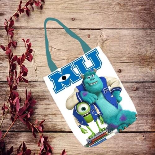 Disney Monsters University Anime Figures Cartoon Product Cosplay Accessories Customized Shopping Bag Gifts Shoulder Bags Unisex