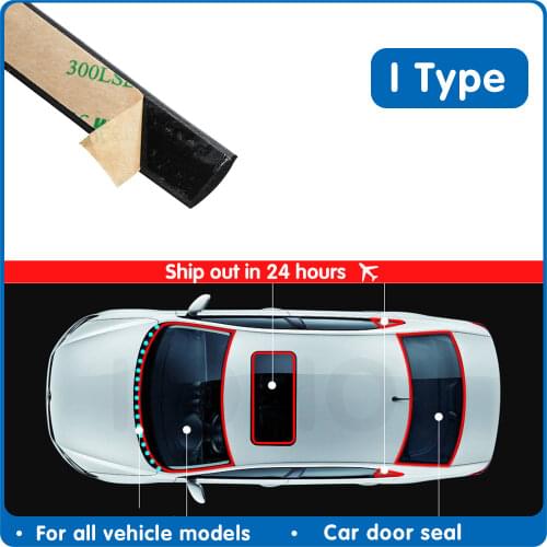 Car door seal strip window sealing strip soundproof front and rear windshield roof water-proof rubber strip rainproof sunroof