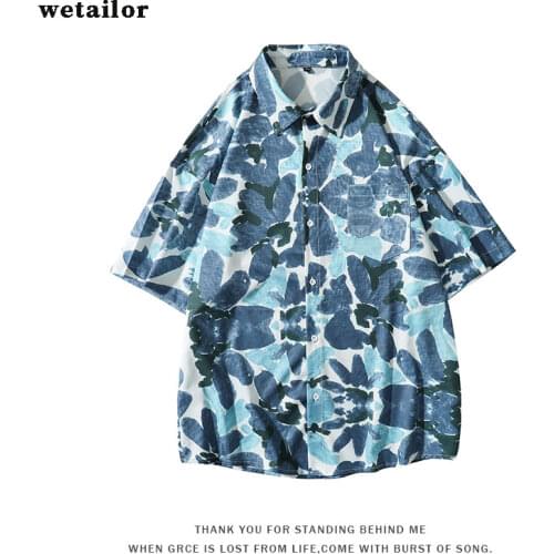 Wetailor Men's Beach (Hawaiian) Shirts