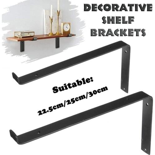 1/2/4 pcs L Shape Rustic Scaffold Board Wall Shelf Brackets Heavy Duty Industrial Shelving Unit Home Storage Angle Rack