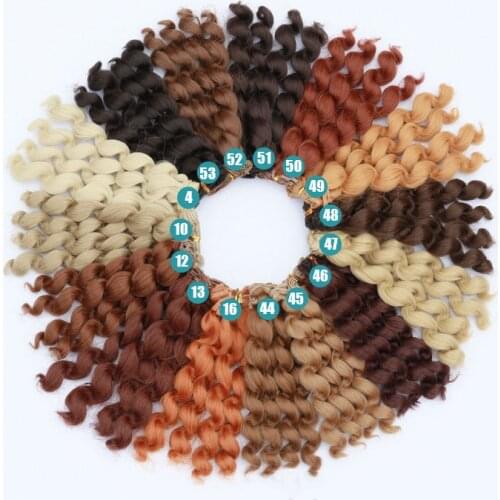 10PCS/LOT DIY BJD Hair 15CM Curly Doll Hair Tress For Dolls