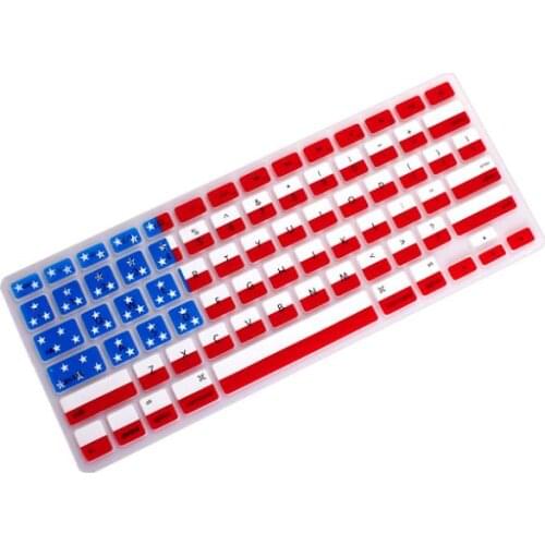 2PCS USA national flag US version Keyboard skin Cover for macbook air/pro/pro retina 13.3 15.4 have track MEAFO
