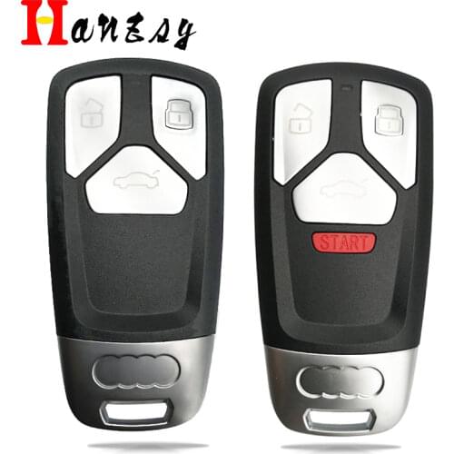HANZSY 3 Buttons Smart Key Fob For Audi Q7 SQ7 A4L A5 S5 2016 2017 2018 2019 Replacement Car Remote Key Shell Case Uncut Blank