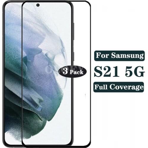 3Pcs Glass on Galaxy S21 5G Full Screen Coverage Case For Samsung S21 Plus S21+ Tempered Glass galaxys21+ Protective Safety Film