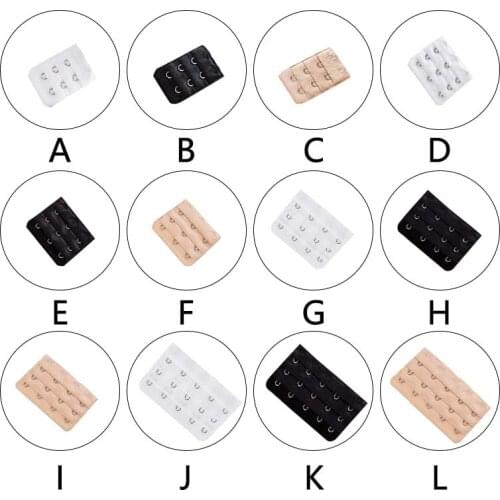 3Pcs Bra Extension Buckle 3 Row 2 Hook Bra Extenders Underwear Adjustable Lengthened Bra Extender Women Underwear 2/3/4/5 Buckle