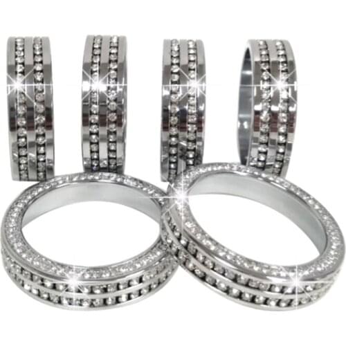 Aluminum Bling Crystal Style Air Conditioner Switch Trailer 4WD VOL Knob Button Trim for Ford F150 XLT 2016- 2019 6Pcs