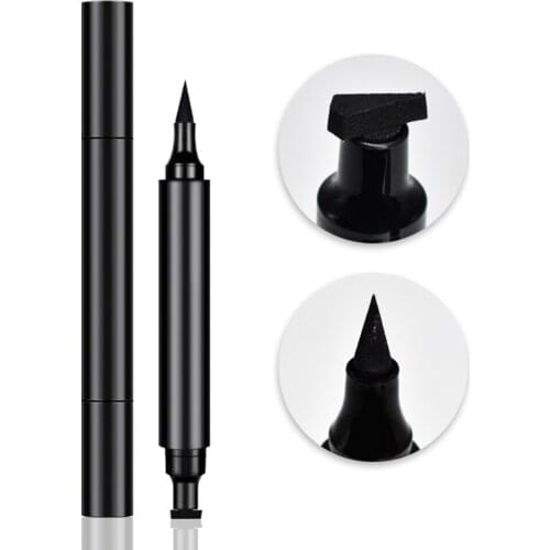 9 Colors Optional Triangle Seal Eyeliner Private Label Diamond Double-headed Waterproof Quick-drying Stylus Silky Eyeliner