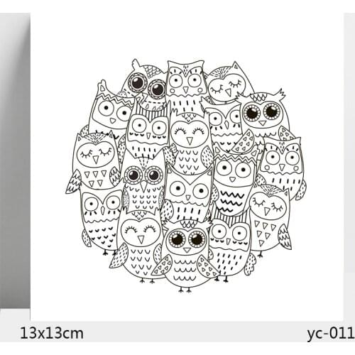AZSG Owl Clear Stamps/Seals For DIY Scrapbooking/Card Making/Album Decorative Silicone Stamp Crafts