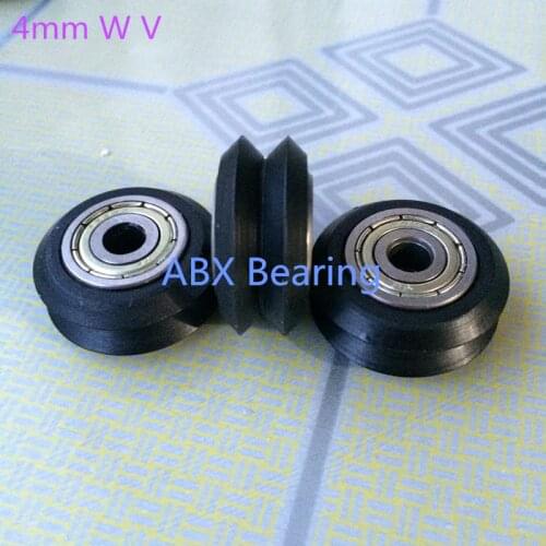 BW25 4mm 634ZZ 634 W V groove bearing Openbuilds for 3D printer nylon wheel ball bearing with pulley 20 type track roller