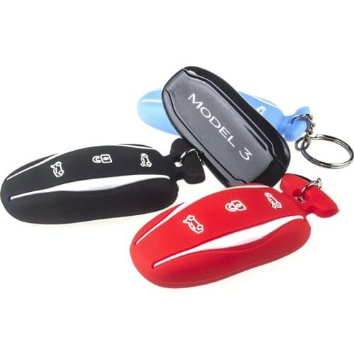 Silicone Key Case For Tesla Model 3 S X Y Car Keychain Full Coverage Key Fob Cover Holder Dedicated