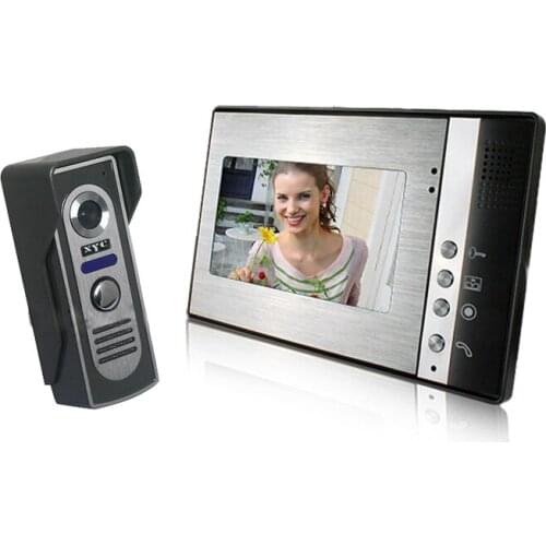 7" LCD TFT Color Video Door Phone Doorbell 1 to 1 Intercom System with IR Night Vision