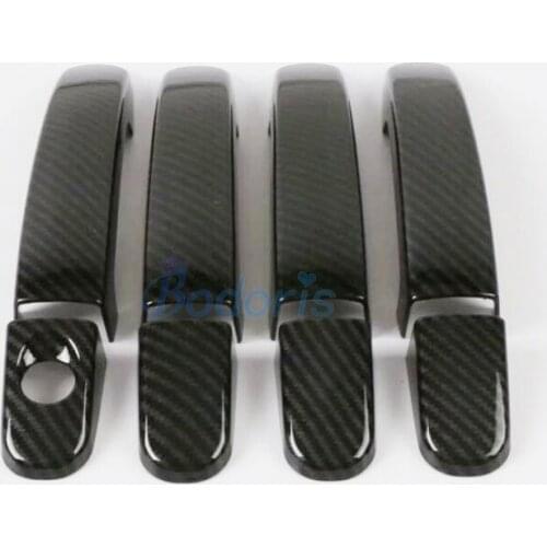 For Ford Ranger T6 T7 2012-2018 Carbon Fiber Color handle Protective Cover Door Handle Outer Bowls Moulding Trim Accessories