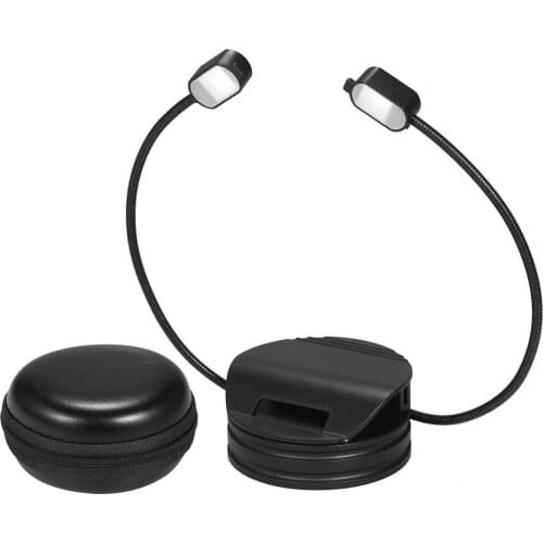 Electric Music Stand Light Clip on LED Book Light Foldable Multifunctional Reading Lamp Two Brightness Levels Flexible Lights