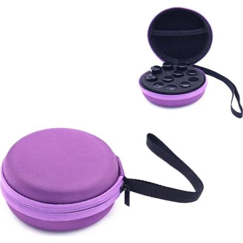 EVA Round Essential Oil Storage Bag 11 Compartments Essential Oil Bottle Display Box Container Suitable For 1ml 2ml 3ml Bottle