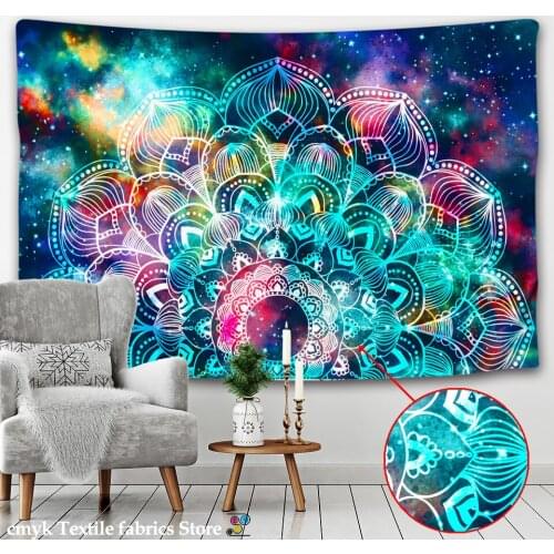 Indian Mandala Tapestry Wall Hanging Colour Psychedelic Astrology Divination Matwitchcraft Hippie Boho Decor Bedspread