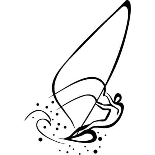 10.2CM*14.7CM Interesting Sail Yacht Water Sport Extreme Silhouette Vinyl Car Sticker S9-1022