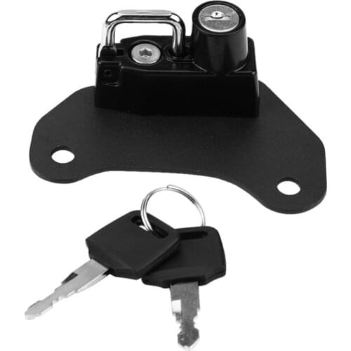 Motorcycle Black Side Anti-theft Security Alloy Helmet Lock Mount Hook with 2 Keys Fits for Indian Scout/Sixty 2015-2018