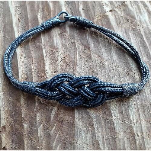 1000 Sterling Oxidized Silver Kazaziye Male Bracelet