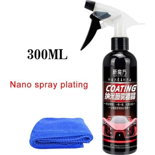 300ML Car Nano Coating Agent Hand Spray Coating Wax Spray Plating Crystal Paint Surface Coating Agent With Towel Car Accessories