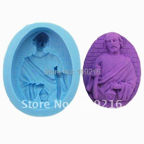 Wholesale!!!1pcs Beggar Old Man (R0805) Silicone Handmade Soap Mold Crafts DIY Mold
