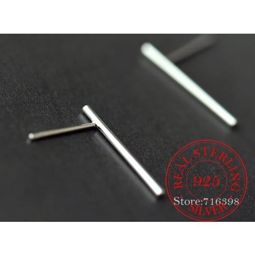 Drop Shipping Real 100% 925 Sterling Silver Stud Earrings For Women Girl Sterling-silver-jewelry For Wedding Pendientes