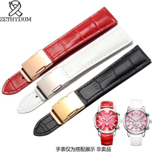 16mm 18mm Leather Sports Strap for SHEEN series 5010L-4A Waterproof Handmade Crazy Cowhide Watchband Replacement Wrist Belt