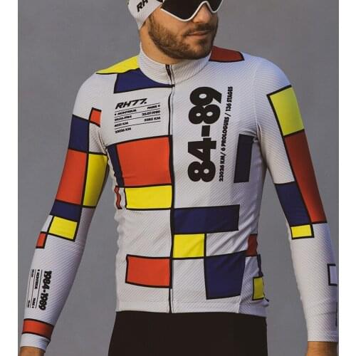 RH77 Replica Top Winter Long Sleeve Cashmere Jacket Men MTB Cycling Clothing Fleece Roadbike Cycle Coat Ciclismo Hombre Chaqueta