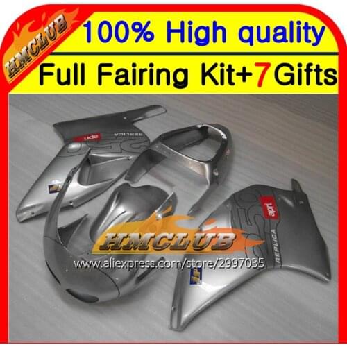ALL Silver Body For Aprilia RS250 95-97 RS 250 RSV 8HM11 RSV250 95 96 97 1995 1996 1997 RSV250R RS-250 Fairing Gloss silvery