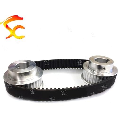 Timing Belt Pulley HTD 5M 32 teeth 32 teeth Reduction 1:1 Engraving machine accessories belt width 15mm Bore 19&19mm