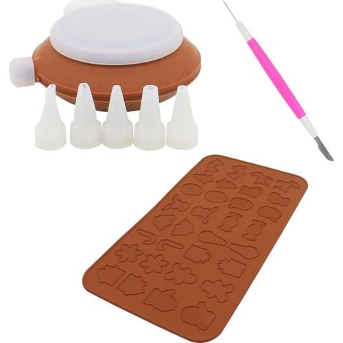 Bakery Silicone Cake Muffin Macaroon Mat Macaron Piping Icing Baking Tool Pot Exhaust Needle Set Cake Bakeware Tools K355