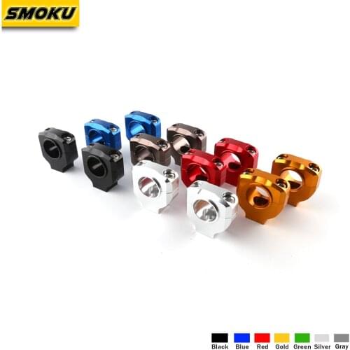 Universal Motorcycle Aluminum Screw hole 28mm 1-1/8'' inch HandleBar Risers Fat Handle Bar Mount Clamp For Racing And Scooter