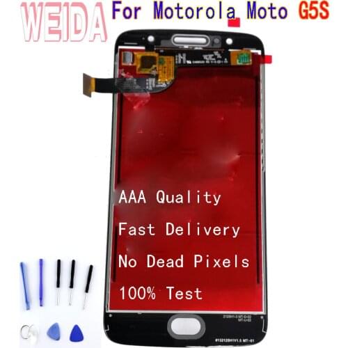 For Motorola Moto G5S XT1792 XT1793 XT1794 XT1795 LCD Display Touch Screen Digitizer Assembly Without Frame with free tool