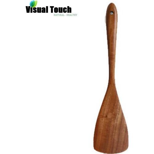 1 PC Visual Touch Cooking Utensils Wooden Turners Pancake Shovel Pot Spatula With Long Handle Frying Fish Shovel Kitchen Tools