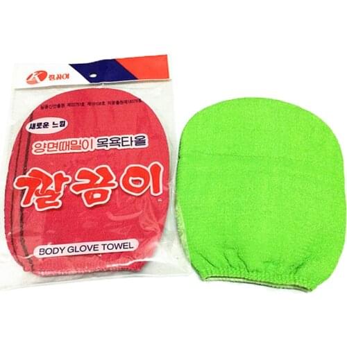 1pcs Bath Scrub Glove Exfoliating Body Facial Massage Glove Exfoliator Glove Random Color Bath Shower Wash Hot