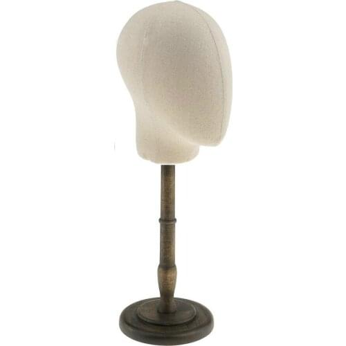 21inch Canvas Mannequin Manikin Head Dummy Model Wig Hair Glasses Hat Making Display Holder Stand