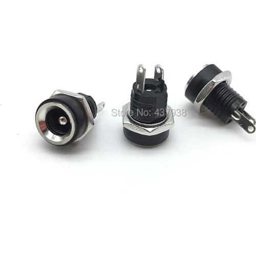 5pcs DC-022B 5.5x2.5mm 5.5 X 2.5 mm Female DC Power Adapter DC Jack Connector DC022B DC Power Plug Male 5.5*2.5mm