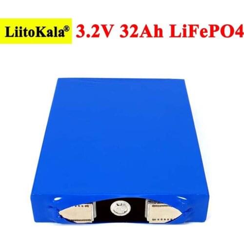 Liitokala 3.2V 32Ah battery pack LiFePO4 phosphate 32000mAh for 12V 24V 48V Motorcycle Car motor batteries modification Nickel