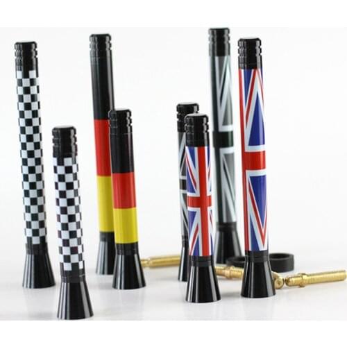 Car Roof Radio Antenna Short Stubby Aerial Union Jack UK Germany Flag for Mini Cooper S JCW R55 R56 R57 R60 F55 F56 Accessories
