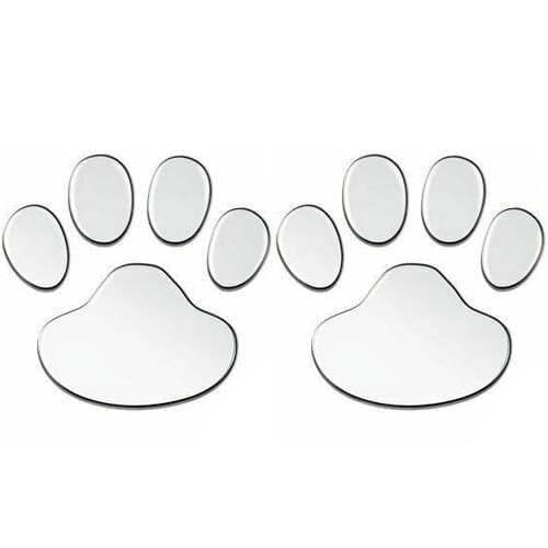 Car Metal Stickers Cool Bear Puppy Footprints Stereo Stickers Car Decoration Stickers 3D Metal Car Stickers Exterior Decoration
