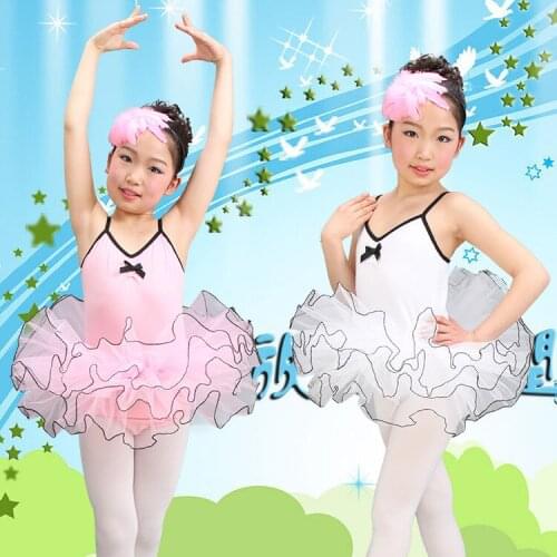 Girl Kids Ballet Leotard Professional Tutu Dance Dress Toddler Wedding Party Pink Dresses Children Swan Lake Ballet Costumes