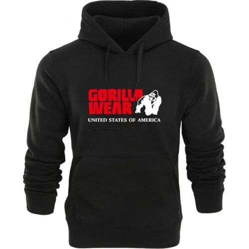 Brand Mens Hoodie Mens Casual Hoodie Sweatshirt Mens Print Hoodie Top Gorilla Wear Fashion 2021 Spring and Autumn Style