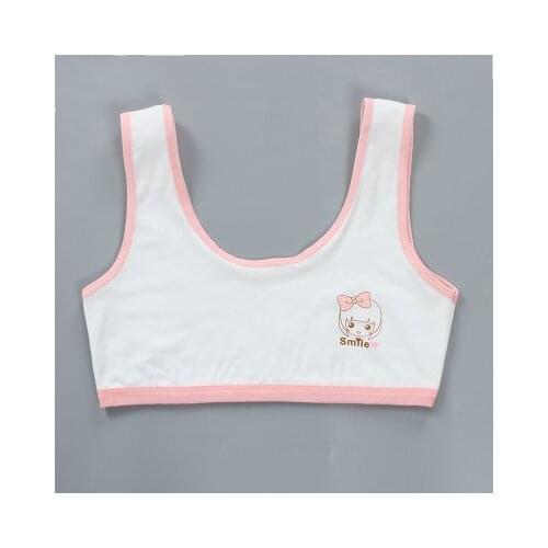 Developing Pure Cotton Vest Girls' Underwear Female Tube Top Camisole Double Layer Primary School STUDENTS Bra Comfortable