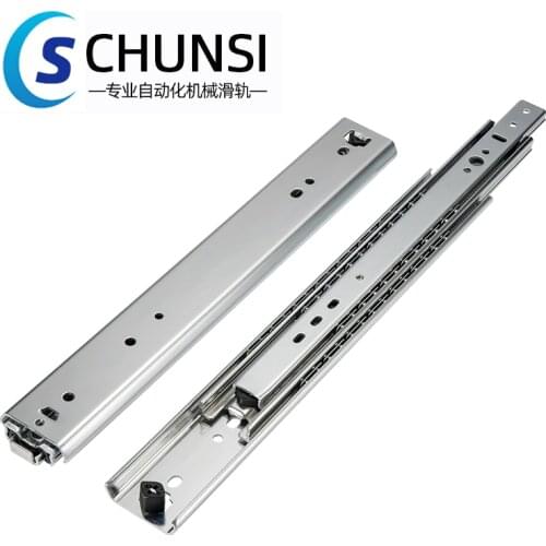 CHUNSI Used For Outdoor 53mm Three-Section Fully Expanded Drawer Slide Rail Load 120kg Stainless Steel Heavy-Duty Rail