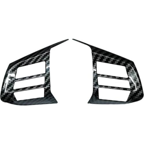 For Subaru Forester 2013-2015 Car Carbon Fiber Grain Steering Wheel Button Frame Decoration Cover Trim Accessories