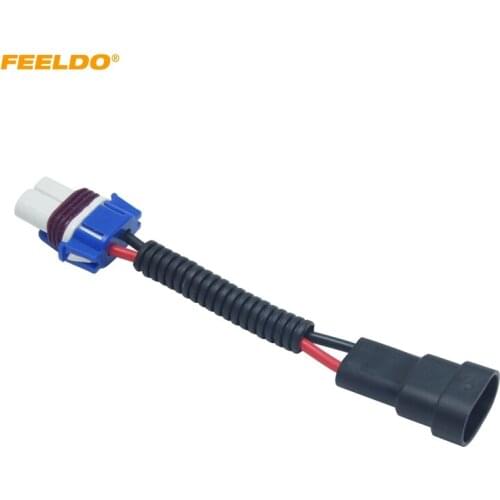 FEELDO 2PCS Car Ceramic Socket 9006 Ceramic Wiring Harness Connector Adaptor For LED/HID Headlight Bulb Socket Holder #5951