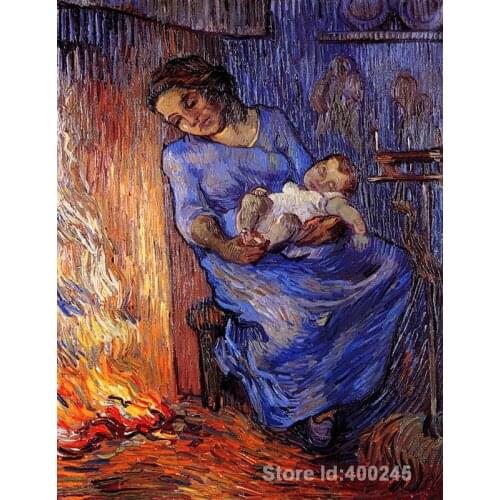Artwork by Vincent Van Gogh The Man is at Sea (after Demont Breton) Oil painting canvas reproduction High quality Hand painted