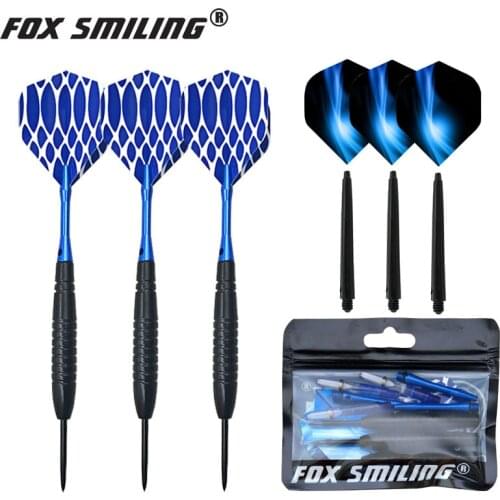 Fox Smiling 3pcs 23g Steel Tip Darts With Aluminum Darts Shafts With Dart Accessories